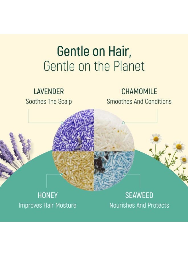 BAMBOEARTH Solid Shampoo Bar And Conditioner Effect Hair Soap – 4 Pack 100% Organic Shampoo Bars For Hair With All Natural Plant Based Essential Oils And Eco Friendly Zero Waste Biodegradable Packaging - Image 4