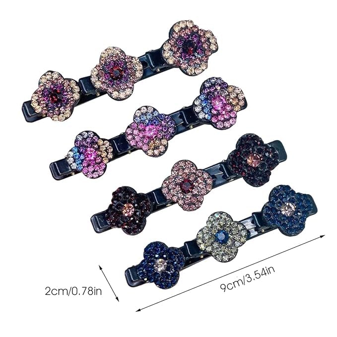 FREEBIES Designer Spark Pack of 2 Multicolor Floral Hairpins | Stylish Hair Clips for Women - Image 2