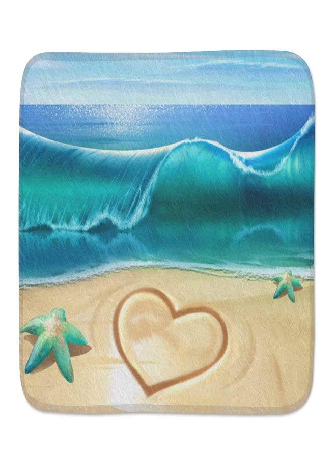 QJ CMJ Love on The Beach Bathroom Rugs Bath Mat Door Mats,Shaggy Bathroom Floor Carpet, Bathroom Decor Rug Doormat Kitchen Toilet Floor Rug 24X16 inches - Image 1