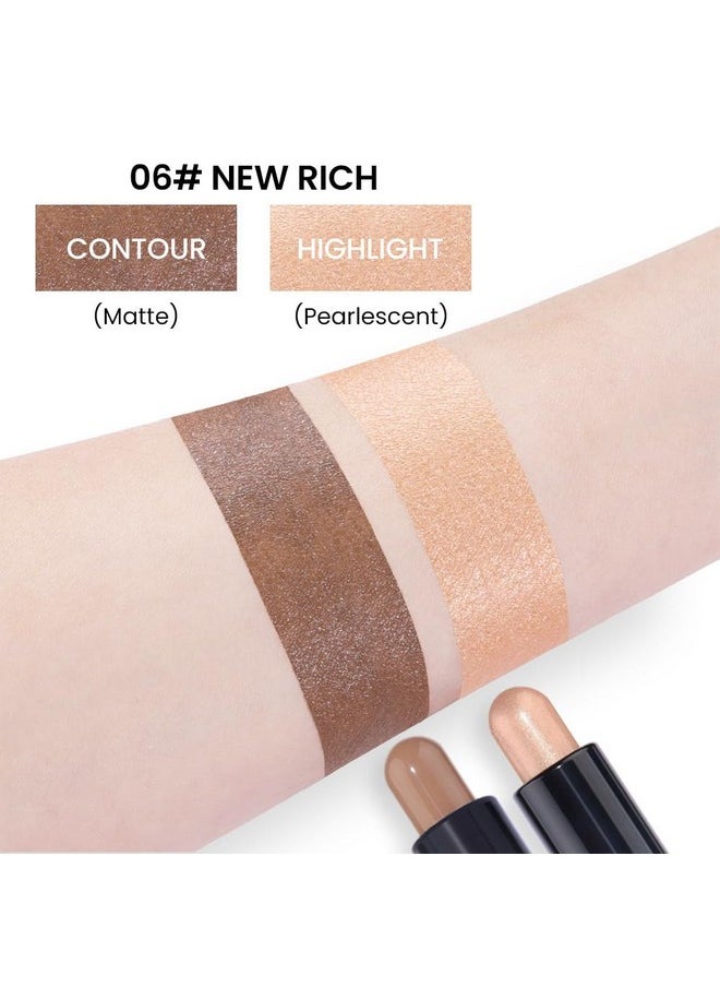 evpct 2In1 Face Shaping & Contouring Stick Cream Contour Concealer Bronzer Stick Makeup Kit For Beginner Face Highlighter Makeup Stick Contorno Maquillaje De Maquillaje Profesionalnew Rich  - Image 4