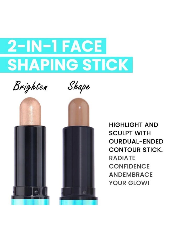 evpct 2In1 Face Shaping & Contouring Stick Cream Contour Concealer Bronzer Stick Makeup Kit For Beginner Face Highlighter Makeup Stick Contorno Maquillaje De Maquillaje Profesionalnew Rich  - Image 3