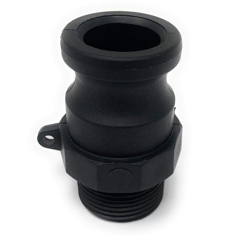 Gloxco Polypropylene Type F Cam and Groove Fitting, 1" Male Camlock Adapter x 1" Male NPT (CAM-10-F-PP) - Image 1