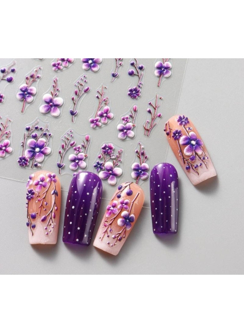 Modern 5D nail stickers - 3D for an attractive nail look in minutes - High-quality sticker compatible with nail polish and gel. - Image 2