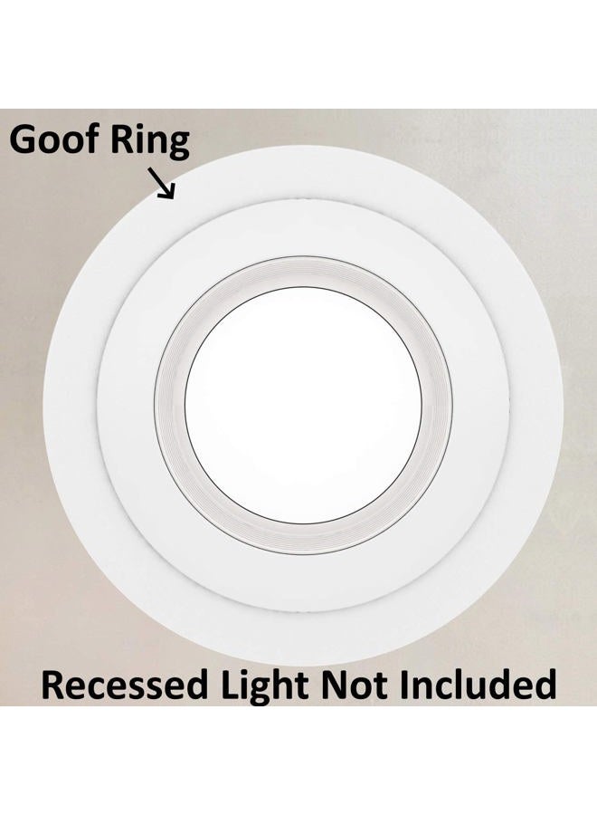 harrrrd 5 Pack Gloss White Goof Trim Ring for 6" Inch Recessed Can Lighting Down Light, Outer Diameter 8 Inches - Image 4