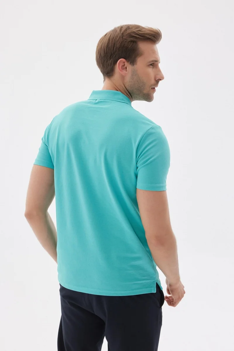 Odelon Men's Basic Polo Neck T-Shirt (Regular Fit) Water Green