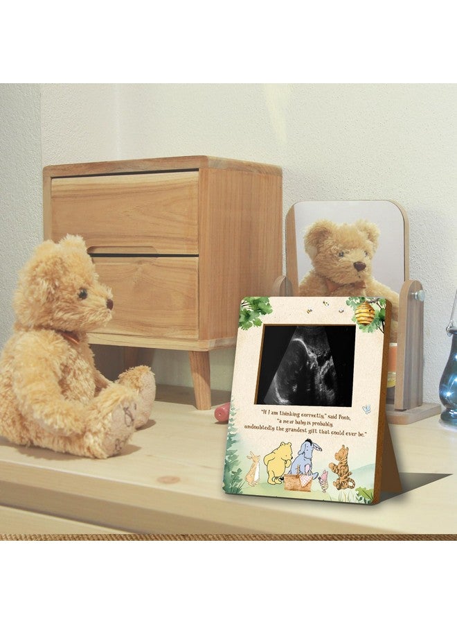 ALodr Winnie Pregnancy Milestone Keepsake & Ultrasound Picture Frame - Baby Shower Sign & Decor - Gifts for Gender Reveal - Image 3