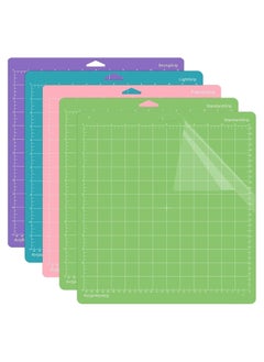 5PCS Cricut Cutting Mat Set, 12x12 Cutting Mats Adhesive Gridded Mats Replacement Crafting Mats Cricut Design Space Mats Cricket Cutting Mats for Cricut Explore Air 2/Air/One Maker
