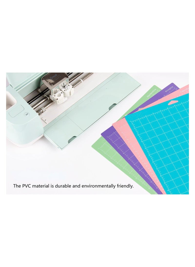 Generic - 5PCS Cricut Cutting Mat Set, 12x12 Cutting Mats Adhesive Gridded Mats Replacement Crafting Mats Cricut Design Space Mats Cricket Cutting Mats for Cricut Explore Air 2/Air/One Maker - Image 1