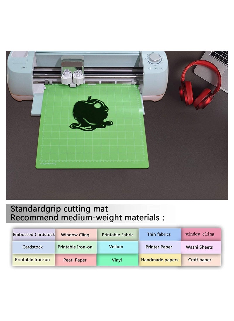 Generic - 5PCS Cricut Cutting Mat Set, 12x12 Cutting Mats Adhesive Gridded Mats Replacement Crafting Mats Cricut Design Space Mats Cricket Cutting Mats for Cricut Explore Air 2/Air/One Maker - Image 1