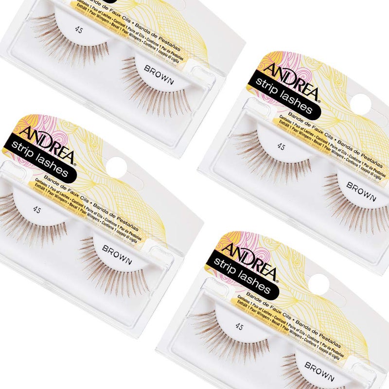 Andrea False Lashes Style 45  Brown 4 pairs
