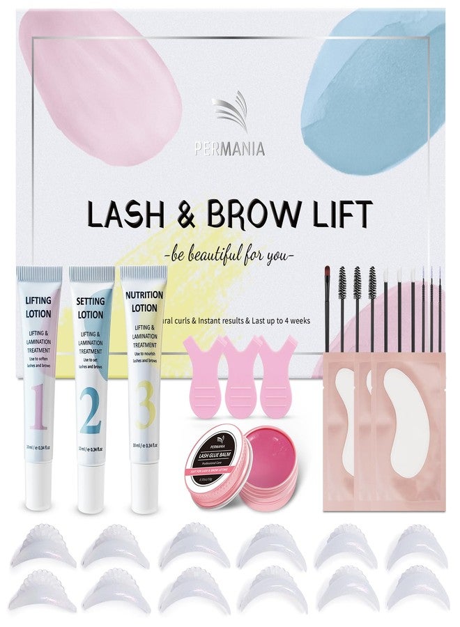 PERMANIA مجموعة رفع الرموش الكورية من PERMANIA، تصميم أنبوب سهل التطبيق لمجموعة تثبيت الحواجب للحصول على نتائج طبيعية، رفع وتجعيد فوري مع تعليمات مفصلة - Image 1