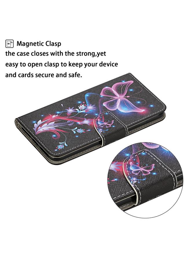اس-توب جراب لهاتف Samsung Galaxy S22+ 5G بنمط رسم ملون من الجلد القابل للطي - Image 4