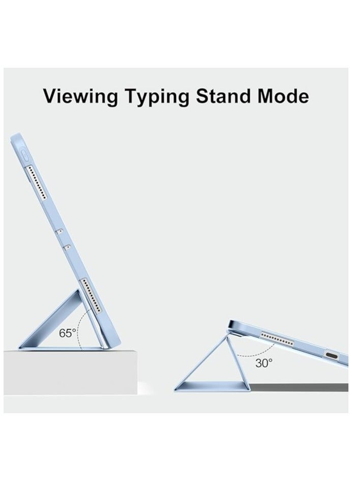 erorex Case for New iPad Pro 11 Inch Case (M4, 5th Generation 2024), Auto Sleep/Wake, Support Pencil Pro Charging, Smart Slim Lightweight Trifold Stand Protective Soft TPU Cover - Blue - Image 2