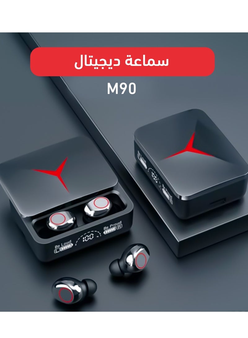 M90 PRO Bluetooth Headset with ENC, Noise Cancellation, and Clear Stereo Sound – Black - Image 2