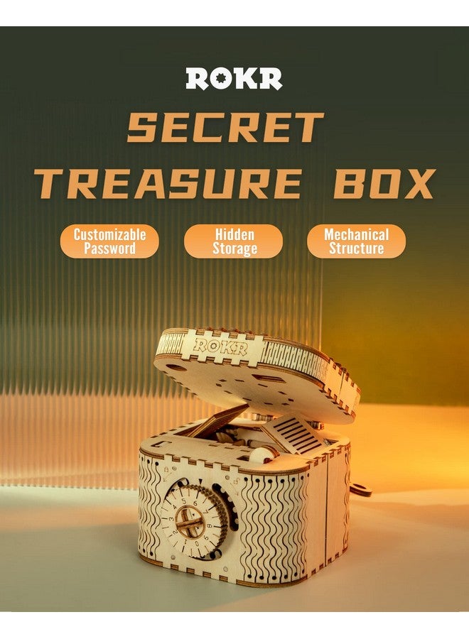 ROKR 3D Assembly Wooden Puzzle Diy Crafts Kit Fun Creative Diy Toy Treasure Box Brain Teaser Mechanical Engineering Model Building Kits Educational Toy Birthday Gift For Adults And Kids Age 14+ - Image 2