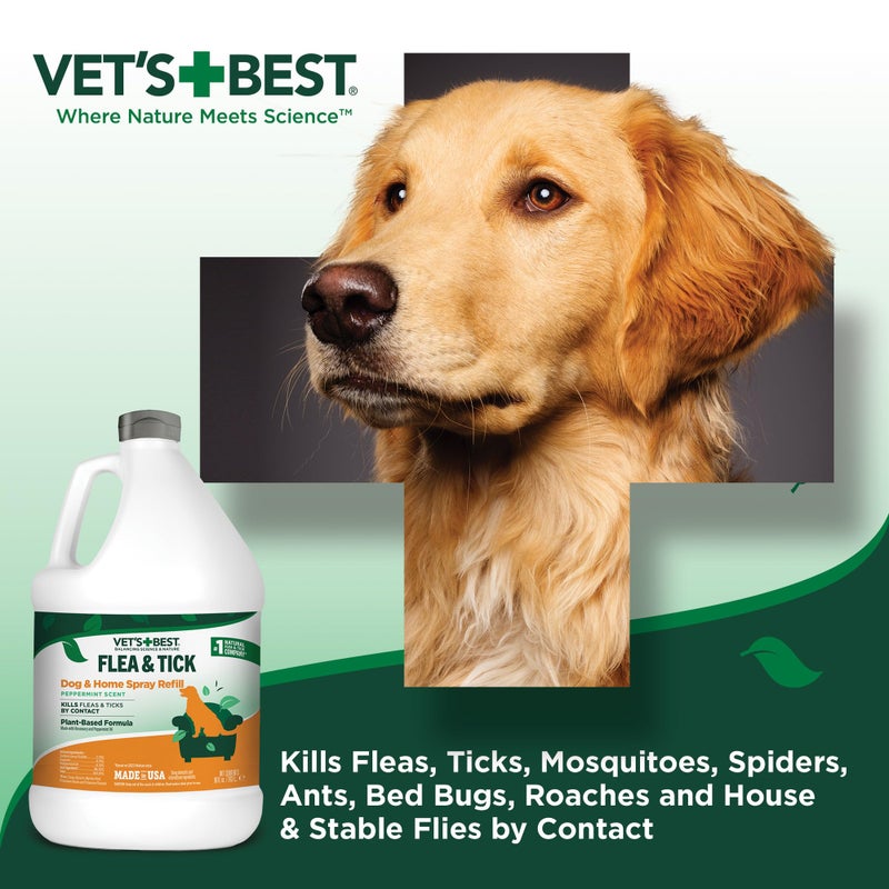 Vet's Best Vetâ€™s Best Flea and Tick Home Spray â€“ Plant-Based Flea and Tick Treatment for Dogs and Indoor Use â€“ Natural Essential Oil Spray for Flea Control in The Home â€“ Made in USA â€“ 96 oz Refill - Image 2