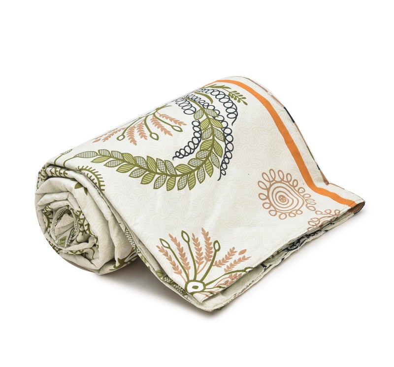 RRC Super Soft Microfiber Cotton Double Duvet/Comforter/Rajai/Blanket/Quilt Cover King Size 90X100 Inches with Zipper and Four Corner Ties - Image 4
