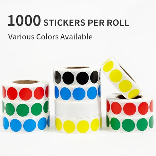 Ouzoustate 1000 PCS 3/4" Red Dot Stickers Round Circle Colored Coding Labels Garage Yard Sale Dot Stickers for Toddlers, Classroom，Office - Image 4