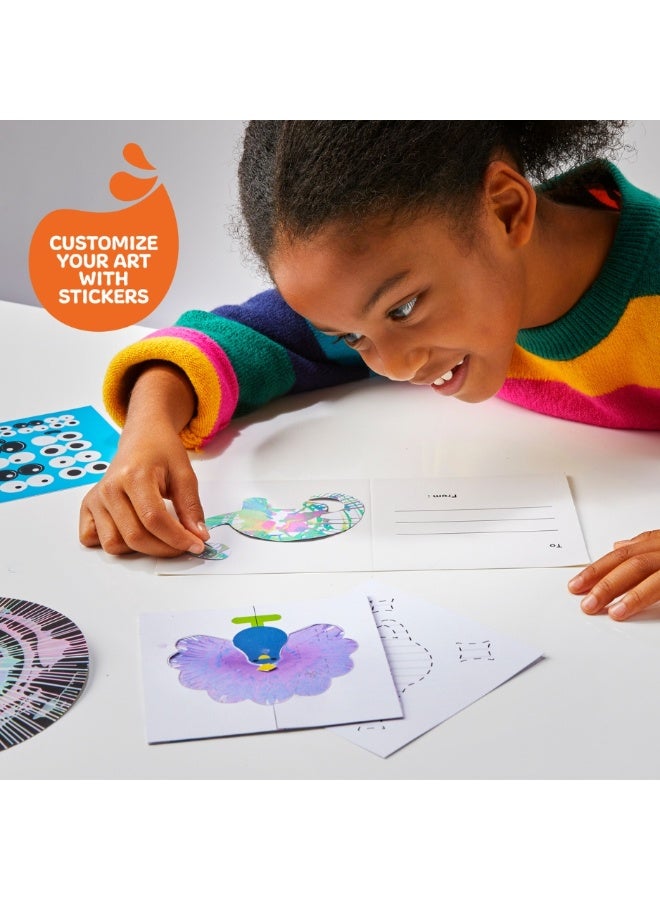 ديسكفري Discovery 3D Neon Spin Motorized Art Station Includes Spin Machine, 3D Glasses, Paints, Templates, Paper | Arts and Crafts for Kids | Supplies Painting Set Activity Kit for Boys & Girls - Image 5