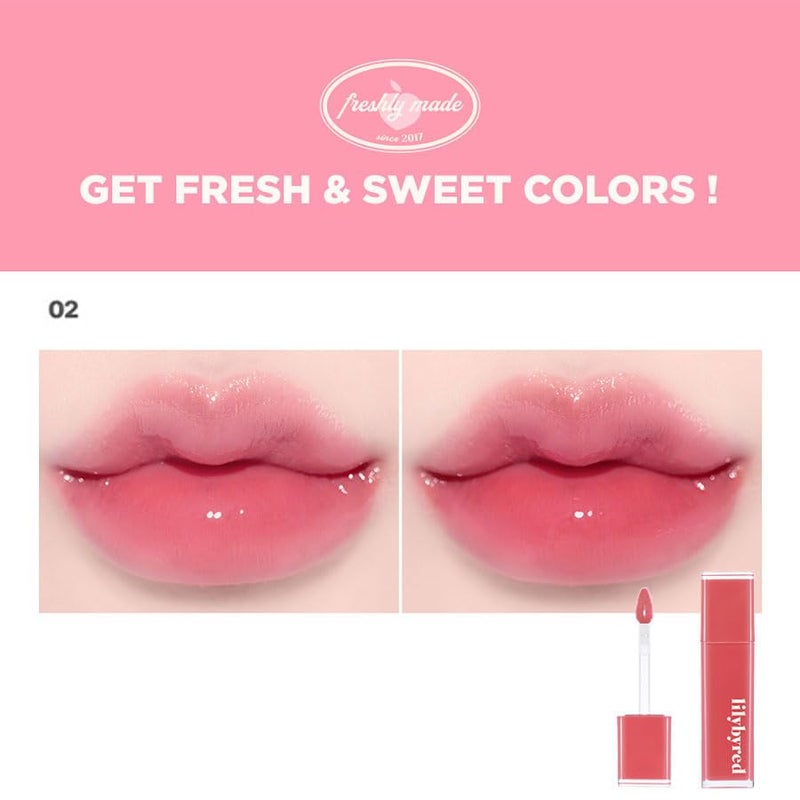 lilybyred تنت ليليبايريد بلودي لاير | صبغة شفاه كورية لامعة، لون حيوي وعصيري، لمعان شراب، مرطب، يدوم طويلاً ومقاوم للتلطخ، غير لزج، خفيف الوزن، 0.14 أونصة (02 ليتشي عاطفي) - Image 2