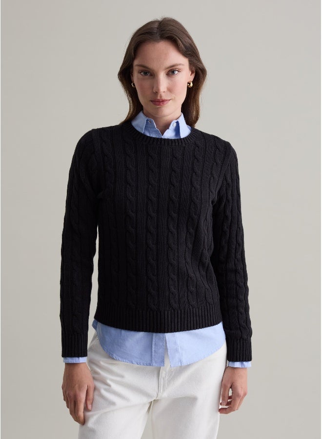Ovs Ribbed pullover with cable-knit design - Image 2