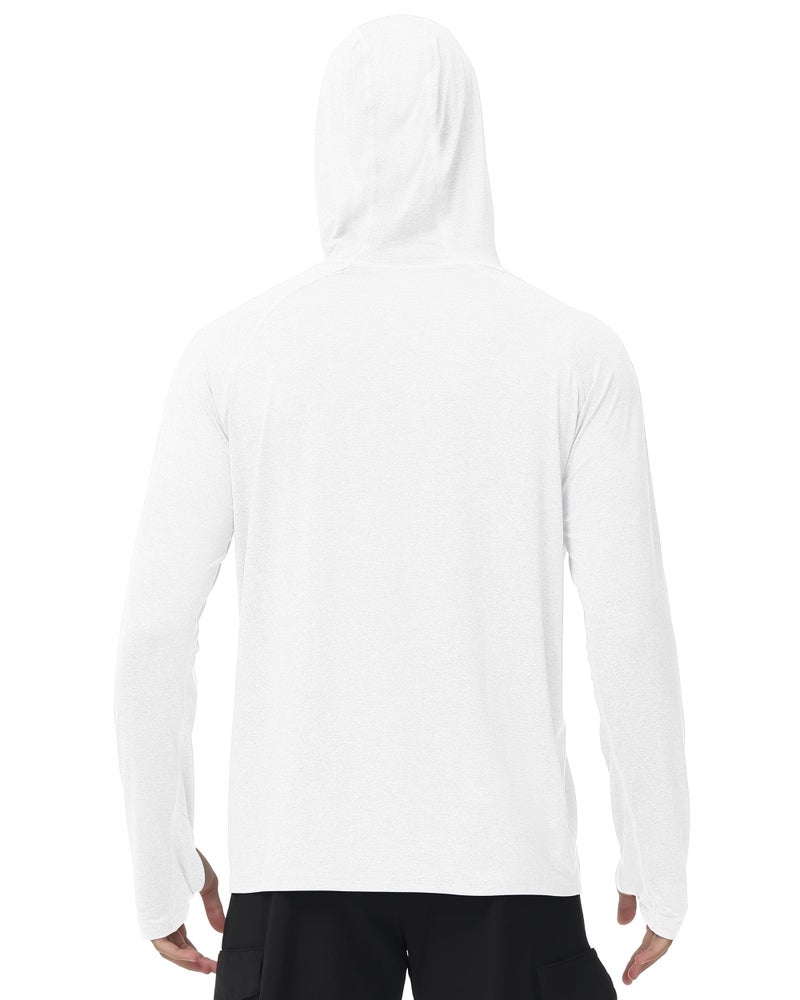 Roadbox Mens UPF 50+ Fishing Shirts, Long Sleeve UV Sun Hoodie, Hiking Running Swim Athletic Workout Shirt - Image 3