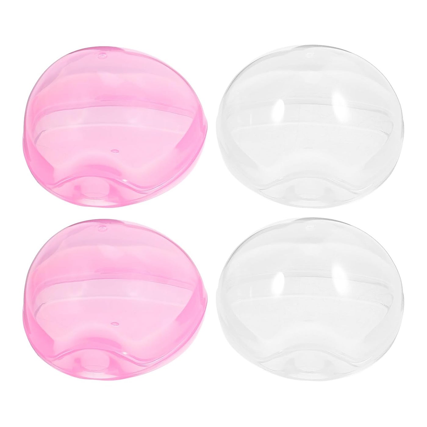 Pink Portable Pacifier Case 4 Pack Travel Dustproof Storage Box Holder Organizer for Babies