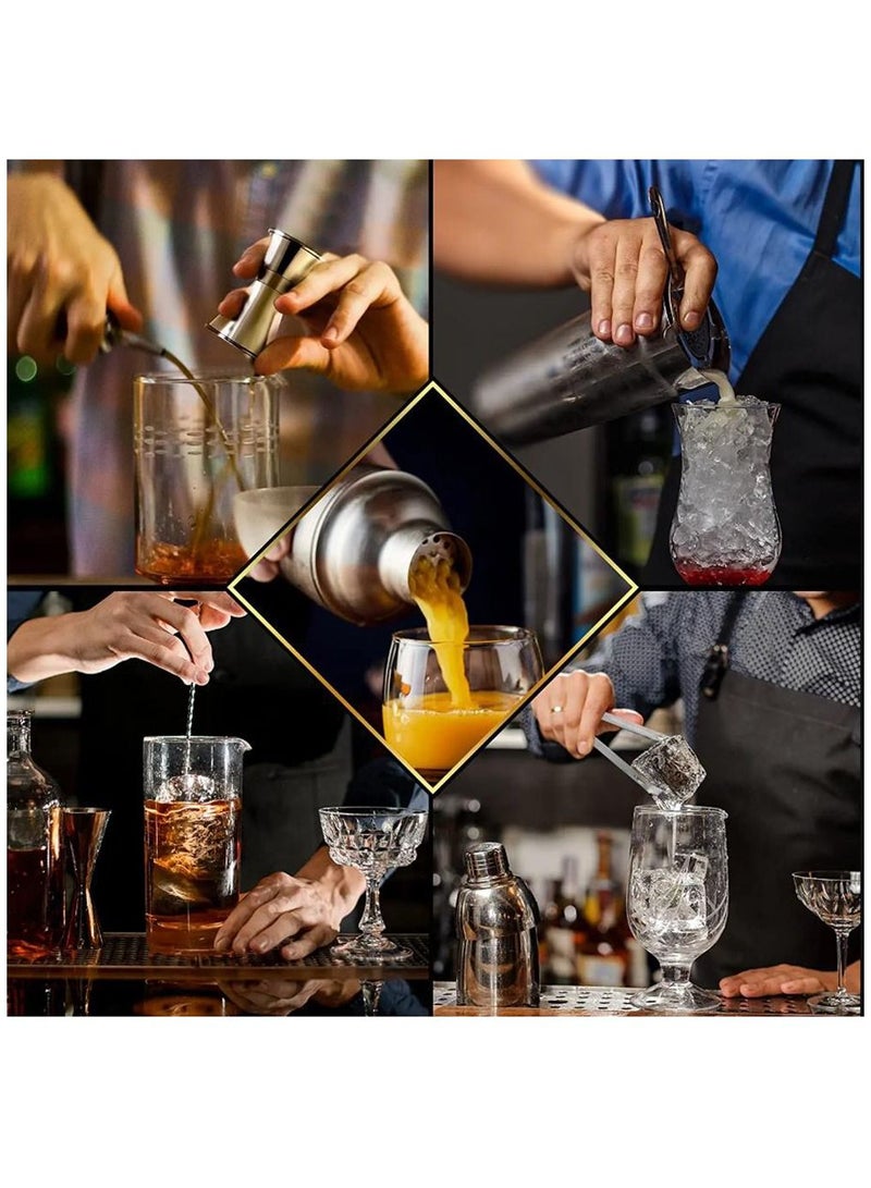 Cocktail Shaker Set With Stand 20-Piece Stainless Steel Bartender Drink Kit  for Home Bar Perfect for Drink Mixing