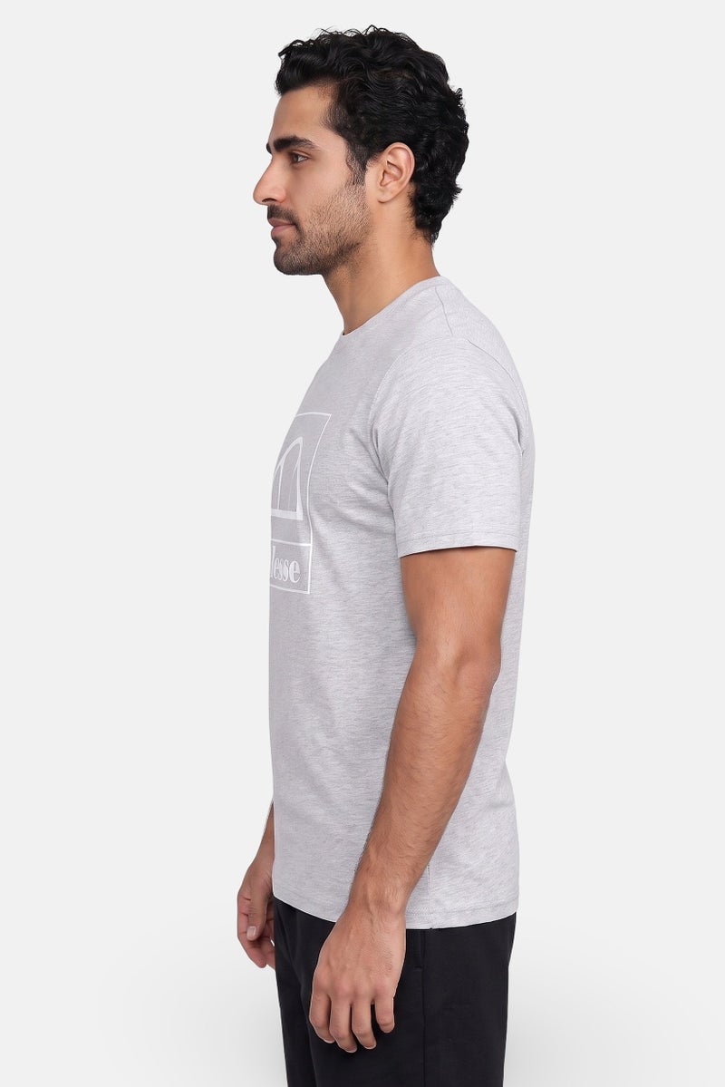 Ellesse Men Sportwear Fit Short Sleeve Outdoor T-Shirt, Light Grey - Image 3
