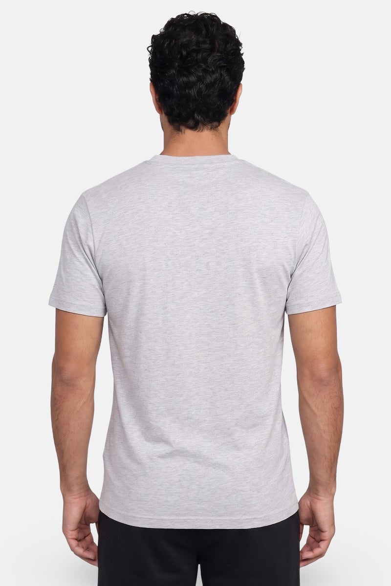Ellesse Men Sportwear Fit Short Sleeve Outdoor T-Shirt, Light Grey - Image 4