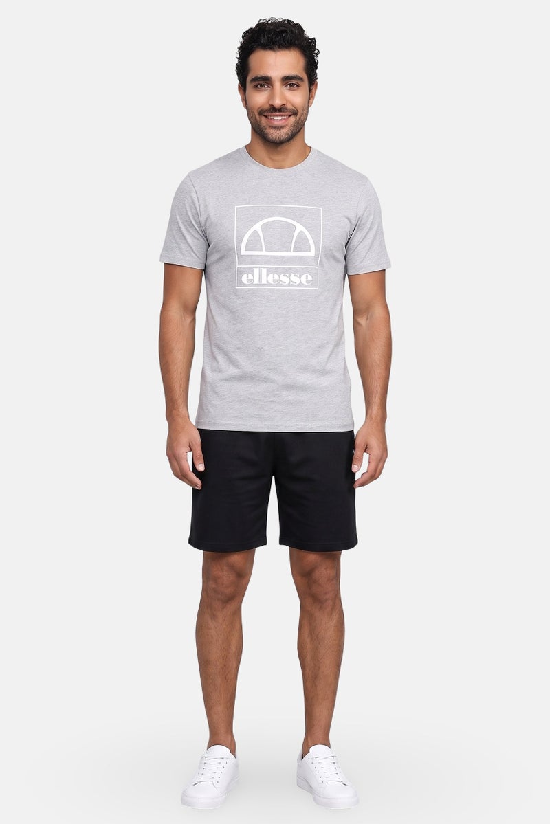 Ellesse Men Sportwear Fit Short Sleeve Outdoor T-Shirt, Light Grey - Image 2