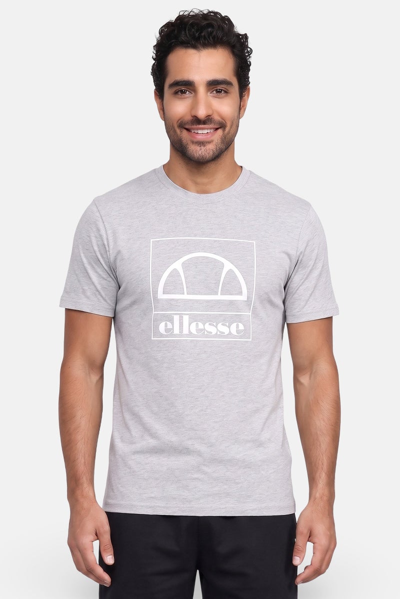 Ellesse Men Sportwear Fit Short Sleeve Outdoor T-Shirt, Light Grey - Image 1