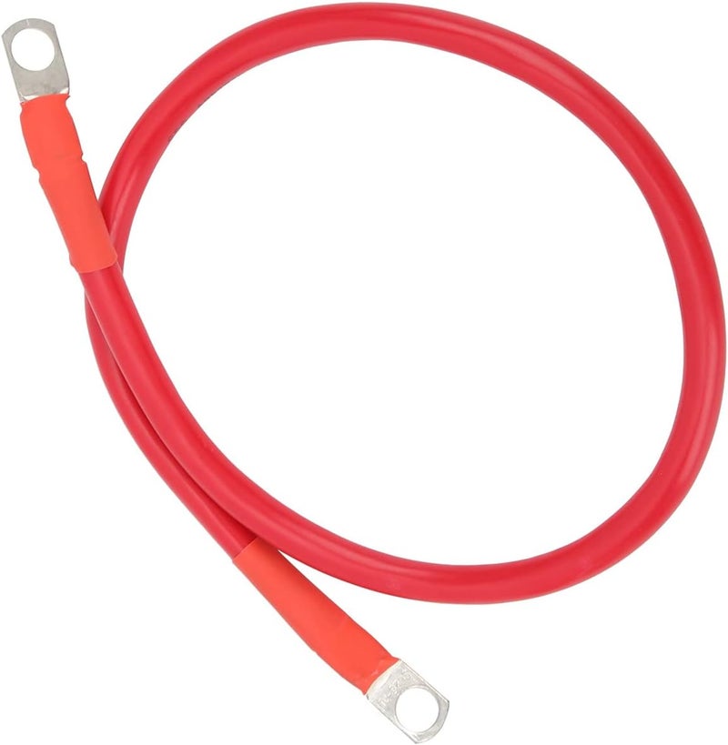 4AWG 25mm² 150A Ground Wire, High Toughness Earth Cable with Tinned Copper Conductor, 23.6in Battery Grounding Cord for Inverter Fuse Holder and Dual Battery Connection (A(red)) - Image 4