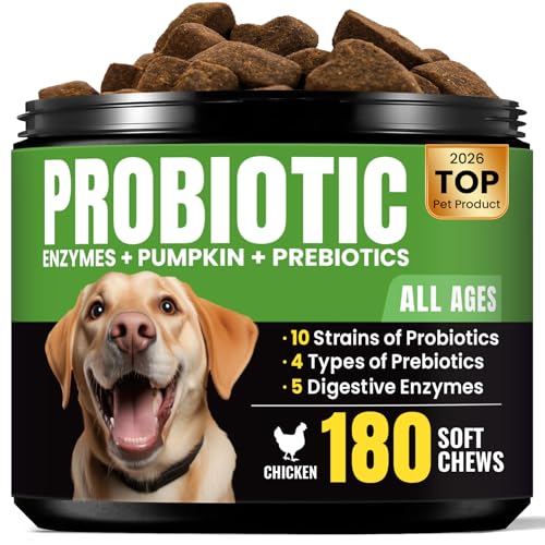 BuddyCheer Probiotics for Dogs – Helps Digestion, Loose Stools, Gas & Sensitive Stomachs, Probiotics for Itchy Skin & Dog Yeast Infection, Immune & Fresher Breath with 4 Prebiotics & 5 Digestive Enzymes – 180 ct - Image 1