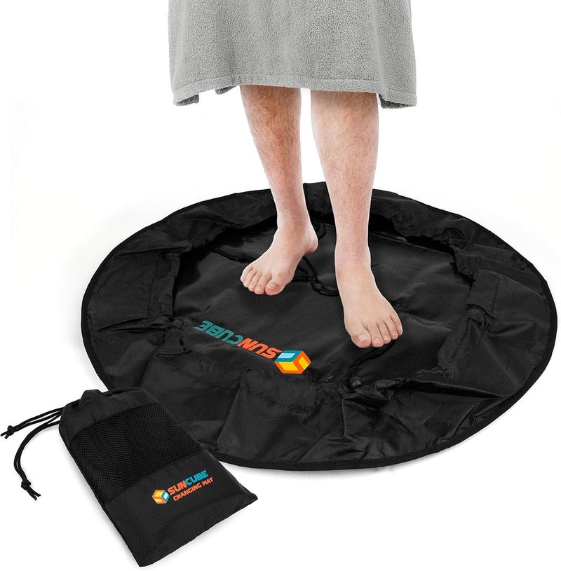 Suncube Wetsuit Changing Mat, Waterproof Surf Bag, Drawstring Wetsuit Bag, Surfing Accessories for Kayakers, Dry Bag for Beach, Durable Compact No Leak Mat for Scuba - Image 1