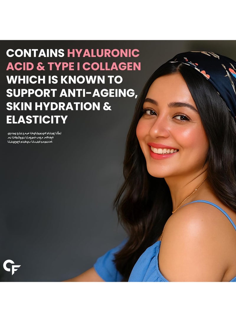 كارباميد فورتي ببتيدات الكولاجين البحري المُحللة 3000 ملغ مع البيوتين وحمض الهيالورونيك - مسحوق الكولاجين من النوع الأول - 90 قرصًا - Image 3