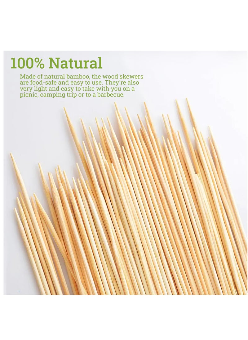 HOT GRILL 100 PCS Bamboo Skewers Sticks Natural Wooden Food Grade Sticks Barbeque, Grilling, Appetisers, Food Picks, Cocktail  - Image 3