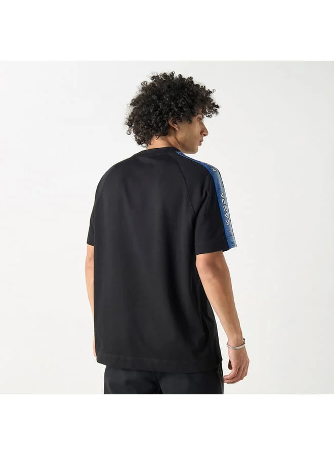 Kappa Kappa Logo Print T-shirt with Crew Neck and Raglan Sleeves