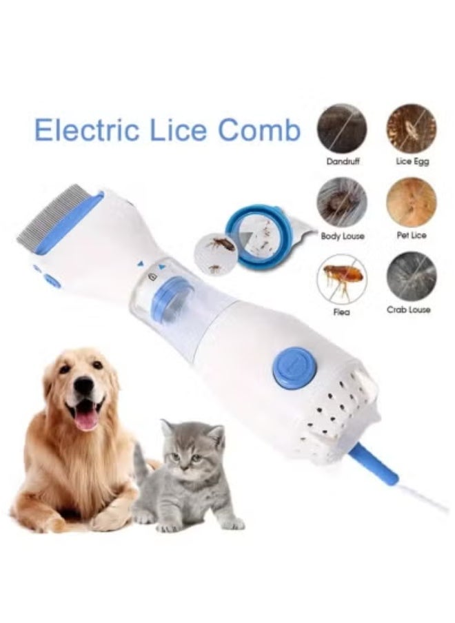 TIGER 240V Electrical Head Lice Comb for Fast & Safe Lice Removal | Chemical-Free Anti-Lice Treatment Device with V-Force Vacuum Capture Technology | Powerful Electric Lice Eliminator for Kids, Adults & Pets | Comfortable Design with Easy Operation | Reusable & Effective Nit Removal Tool  - Image 1