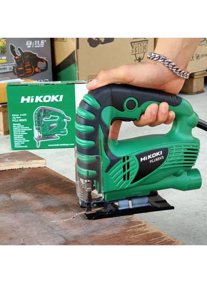Hikoki منشار HiKOKI FCJ65V3E6Z، عمق قطع 65 مم، محرك 400 واط، سرعة متغيرة، خفيف الوزن 1.5 كجم – أداة كهربائية مدمجة ومتعددة الاستخدامات - Image 3