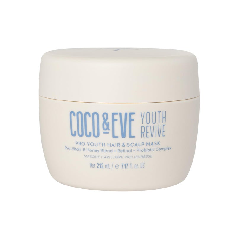 Coco & Eve Pro Youth Hair & Scalp Mask. Anti-aging, strength, shine, volume. Regulate dandruff. With honey, retinol for youthful hydrated hair. - Image 1