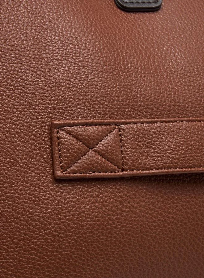 دوتشيني حقيبة دافل صلبة بسحاب وحزام قابل للفصل