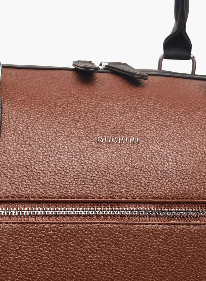 دوتشيني حقيبة دافل صلبة بسحاب وحزام قابل للفصل