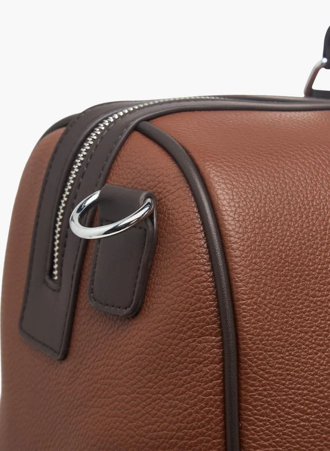 دوتشيني حقيبة دافل صلبة بسحاب وحزام قابل للفصل