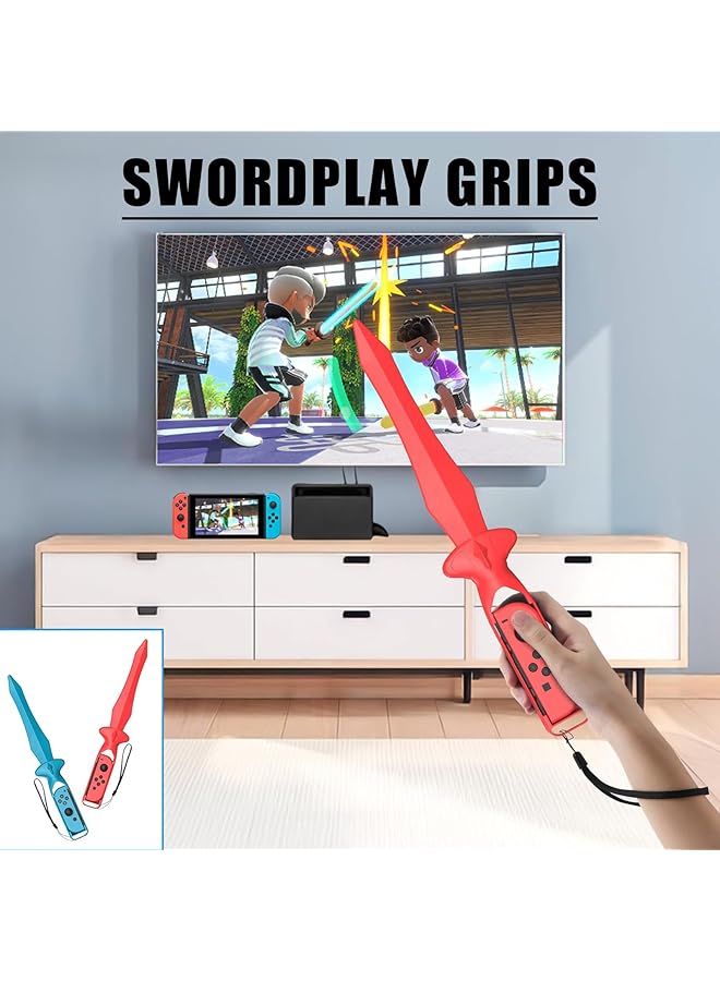 Switch Sports Accessories Bundle Set 18 In 1 Family Party Pack Game Accessories Kit For Nintendo Switch/Switch Oled Family Accessories Kit Compatible With Switch/Switch Oled Sports Games  - Image 4