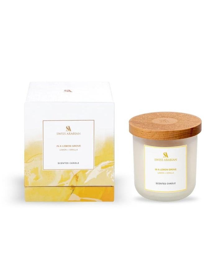 In a Lemon Grove Scented Candle - Refreshing Lemongrass & Citrus Fragrance with Notes of Rose Blossom Sandalwood and Vanilla for a Bright and Invigorating Ambiance - pzsku/ZE67941267090DBCA237BZ/45/_/1732522670/69885c16-8920-4a26-8162-6186a994e6a6