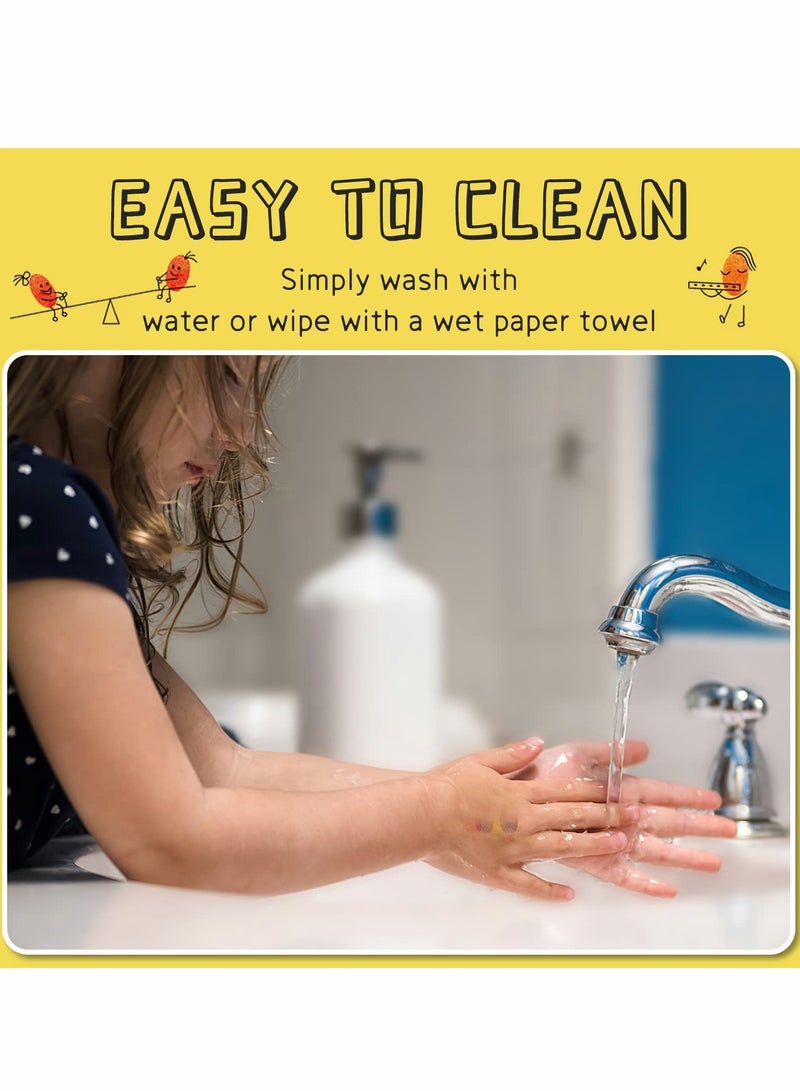 Barakah Finger Painting Kit, 12 Pattern Stamps 25 Color Printing Pads Washable Colors Finger Painting Easy to clean Non-toxic Children's Painting Toys - Image 4