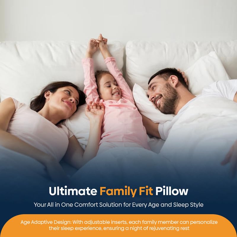 SLEEP XPERT SLEEP XPERT Adaptex 3 Layer Adjustable Modular Orthopedic Pillow Natural Latex Memory Foam Pillow Free Viscose Cotton Zipper Cover 3 Years Replacement Warranty 24x14x45 Inches Pack of 1 - Image 5