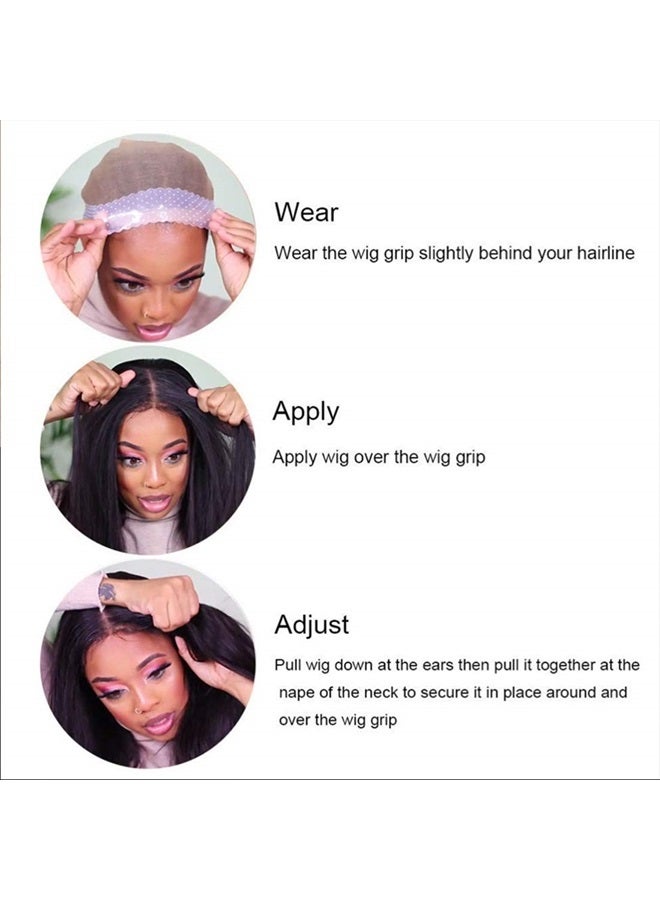 Yuriait Wig Grip Band Non Slip Transparent Silicone Wig Fix Silicone Wig Grip Natural Grip Headbands for Women Comfort Elastic Wig Grip Cap for Lace Wigs to Hold Wigs Frontal Yoga and Sports (light brown)  - Image 3