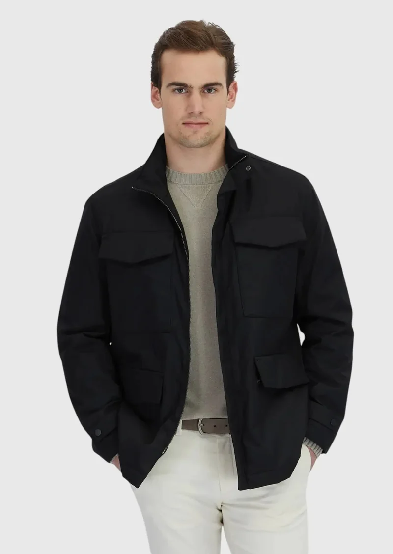 رامسي بليزر أسود بقصة عادية